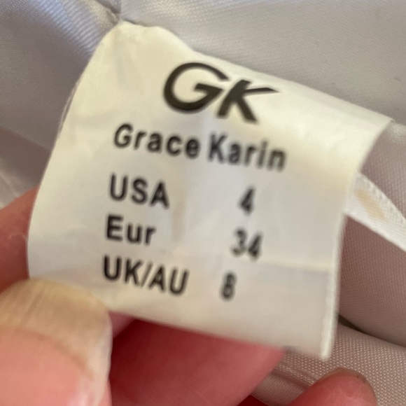 Grace Karin White Sleeveless Rhinestone and Embellished Fit & Flare Dress Size 4 - Picture 11 of 15